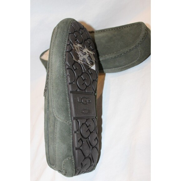 NWOB UGG MEN\'S ASCOT SUEDE SHEARLING LINED SLIPPERS GREEN 7 main image 5